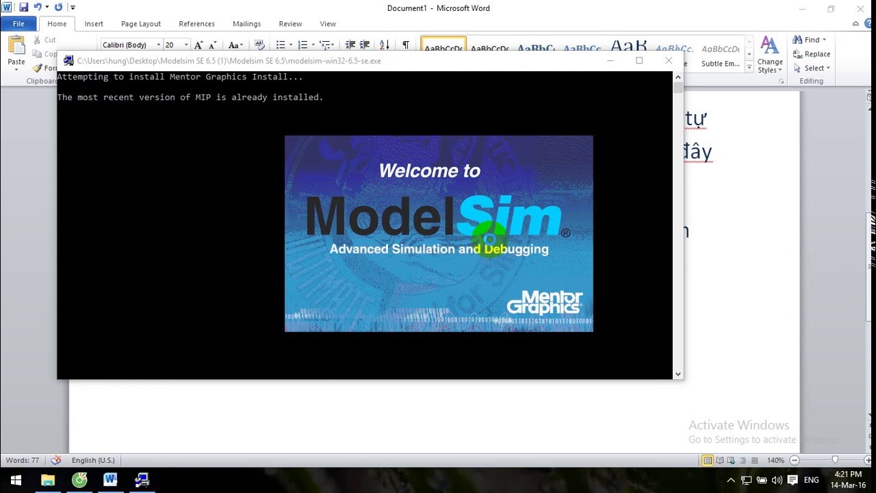 modelsim software free download for windows 7 64 bit